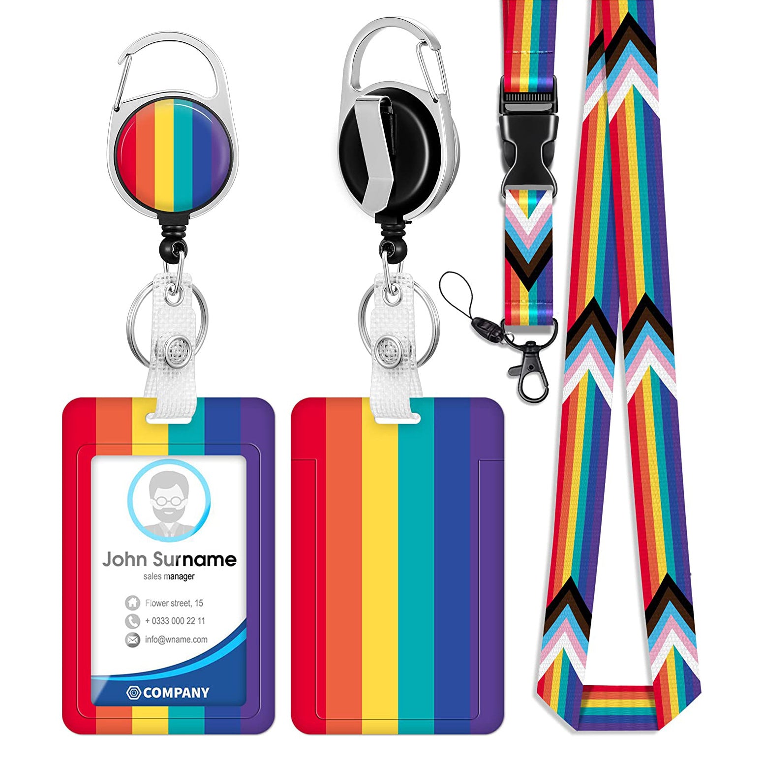 Wholesale Marble Rainbow Polyester Keychain